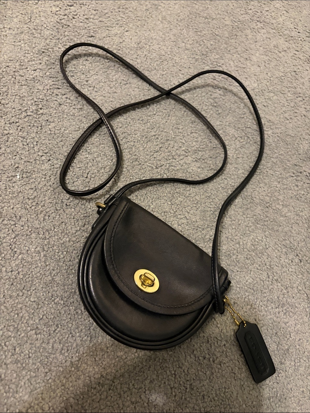 Coach black mini purse